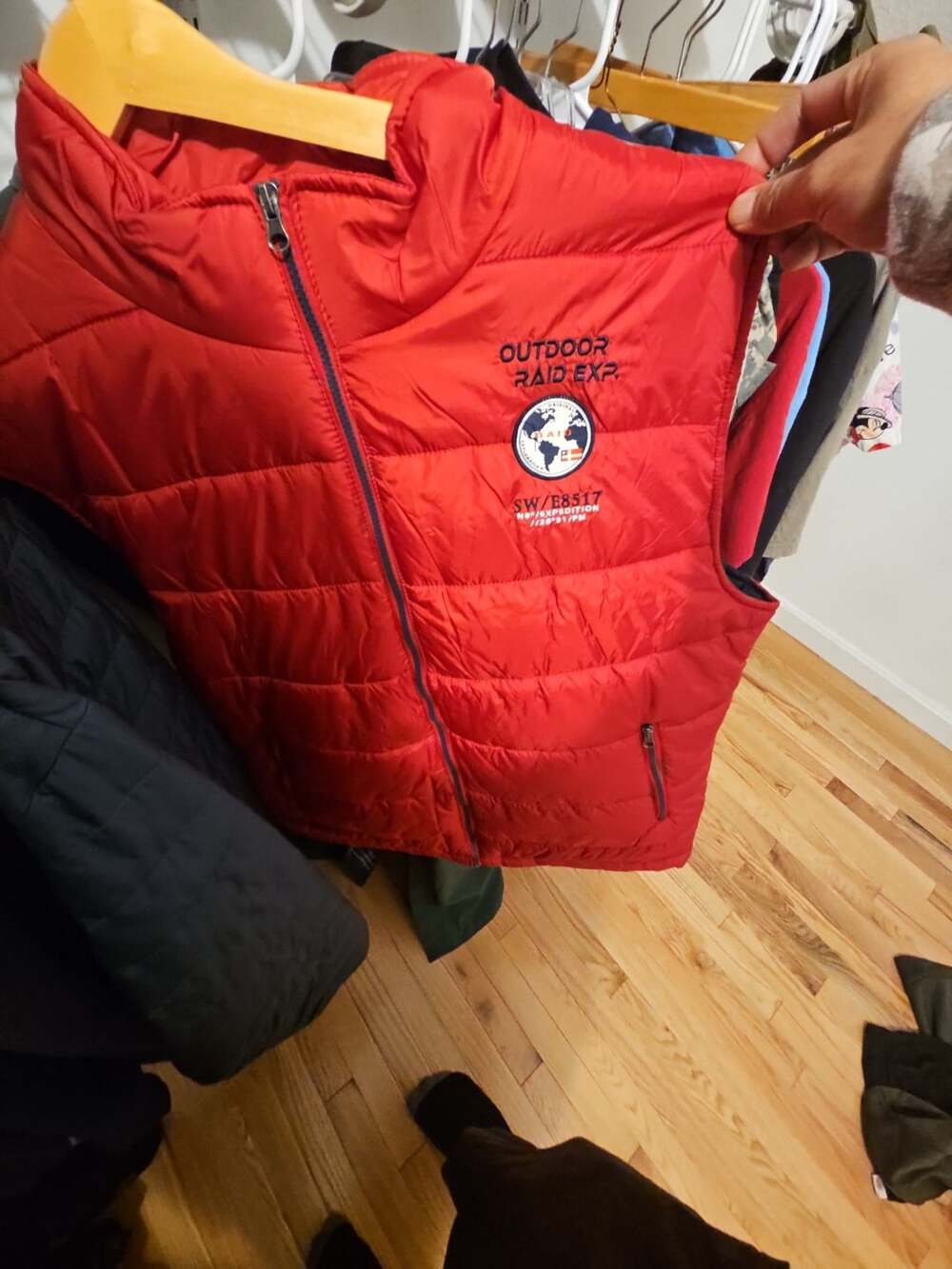 Men's Red Padded Gilet